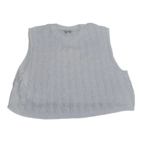 Free People Jackets & Blazers - Free people oversized zig zag knit cropped vest Size S